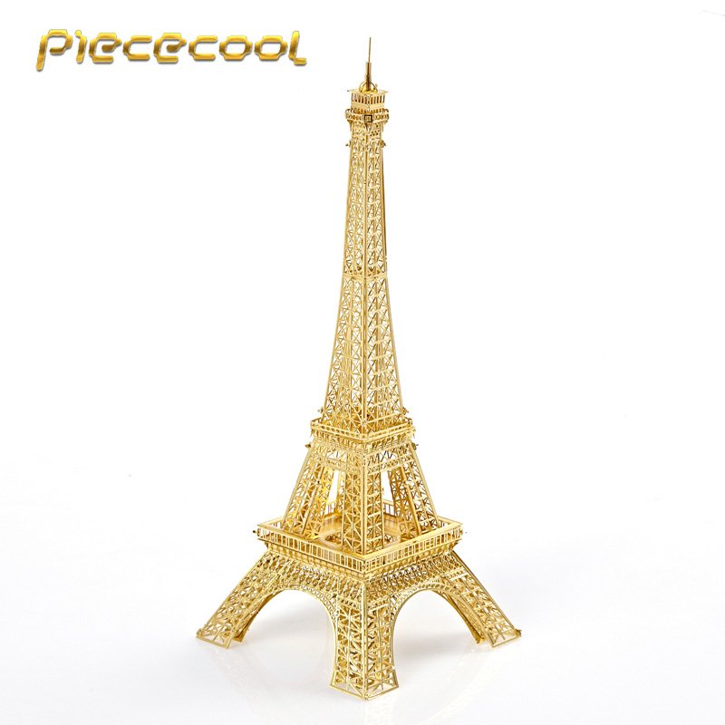 Piececool 3D Metal Puzzle Eiffel Tower Building Kits P003G DIY 3D Laser Cut Models Toys For Audit