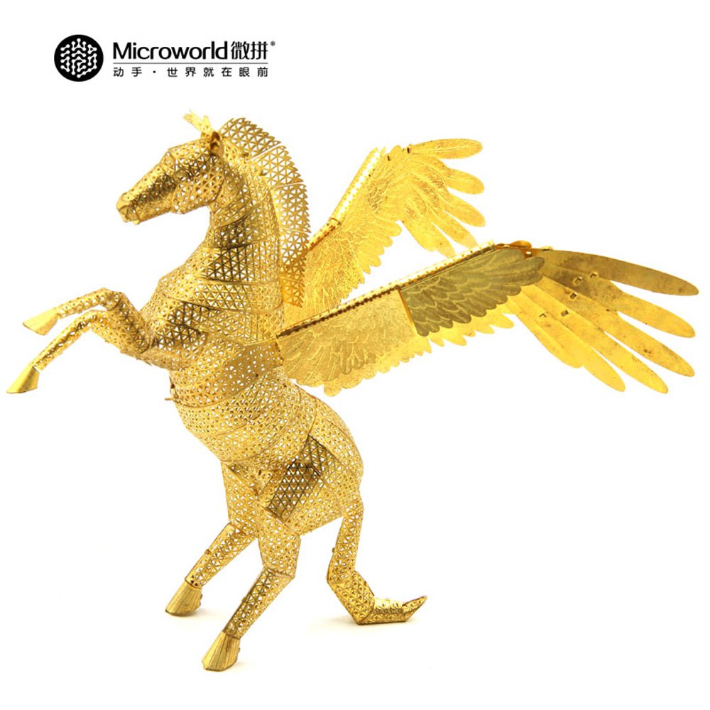 Microworld 3D Metal Puzzle Pegasus Fly Horse Model Z004 DIY 3D Laser Cut Assemble Jigsaw Toys