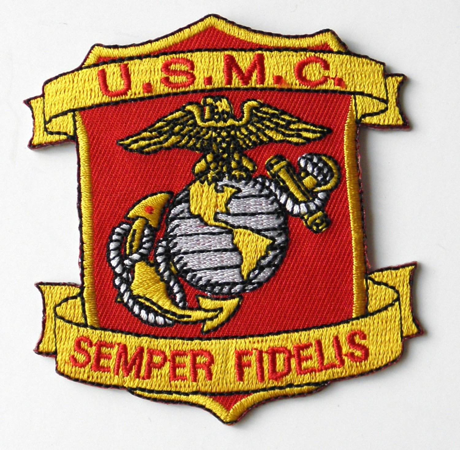 USMC US Marine Corps Marines Semper Fi Fidelis Embroidered Patch 3 Inches.