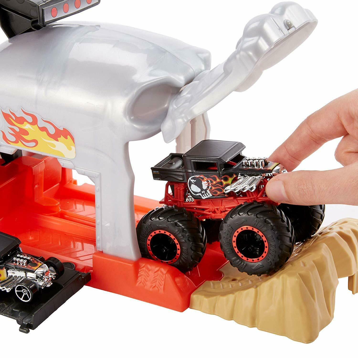 Hot Wheels Monster Truck Launcher Play Sets Bone Shaker