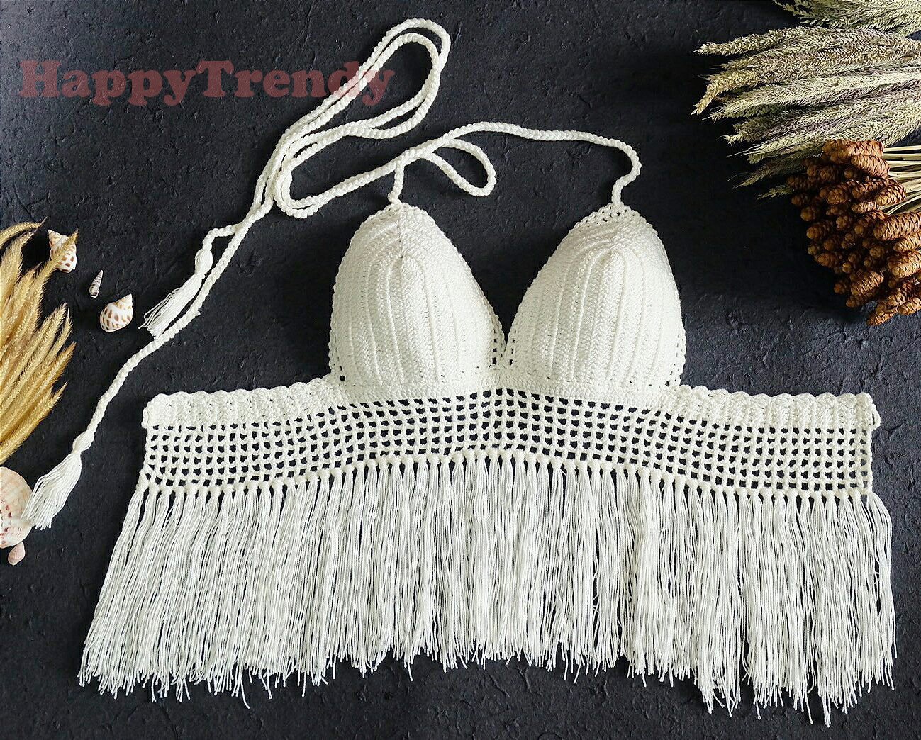 ST004 Crochet Bikini top, DIY Bikini, Handmade Bikini top - FREE SHIPPING