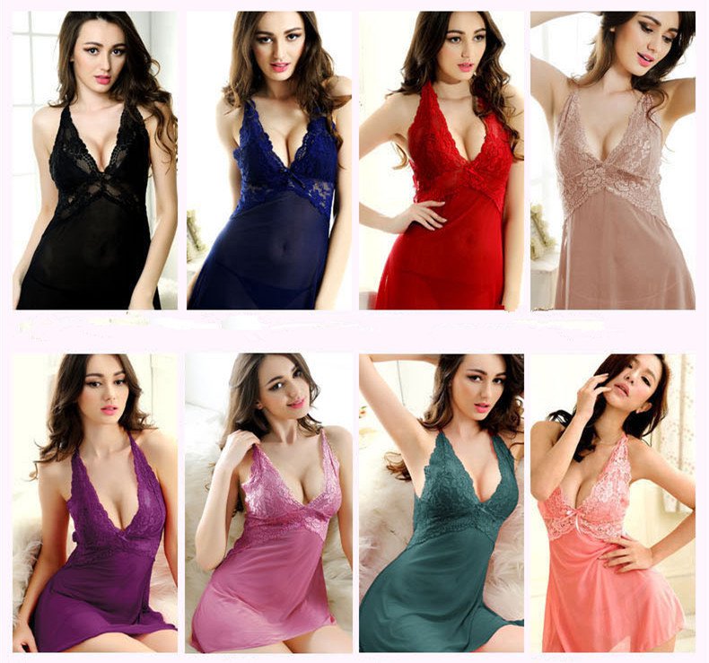 Women Sexy Lingerie Plus Size Sexy Dessous Hot Erotic Dress V-Neck Backless Baby Doll ITC386.