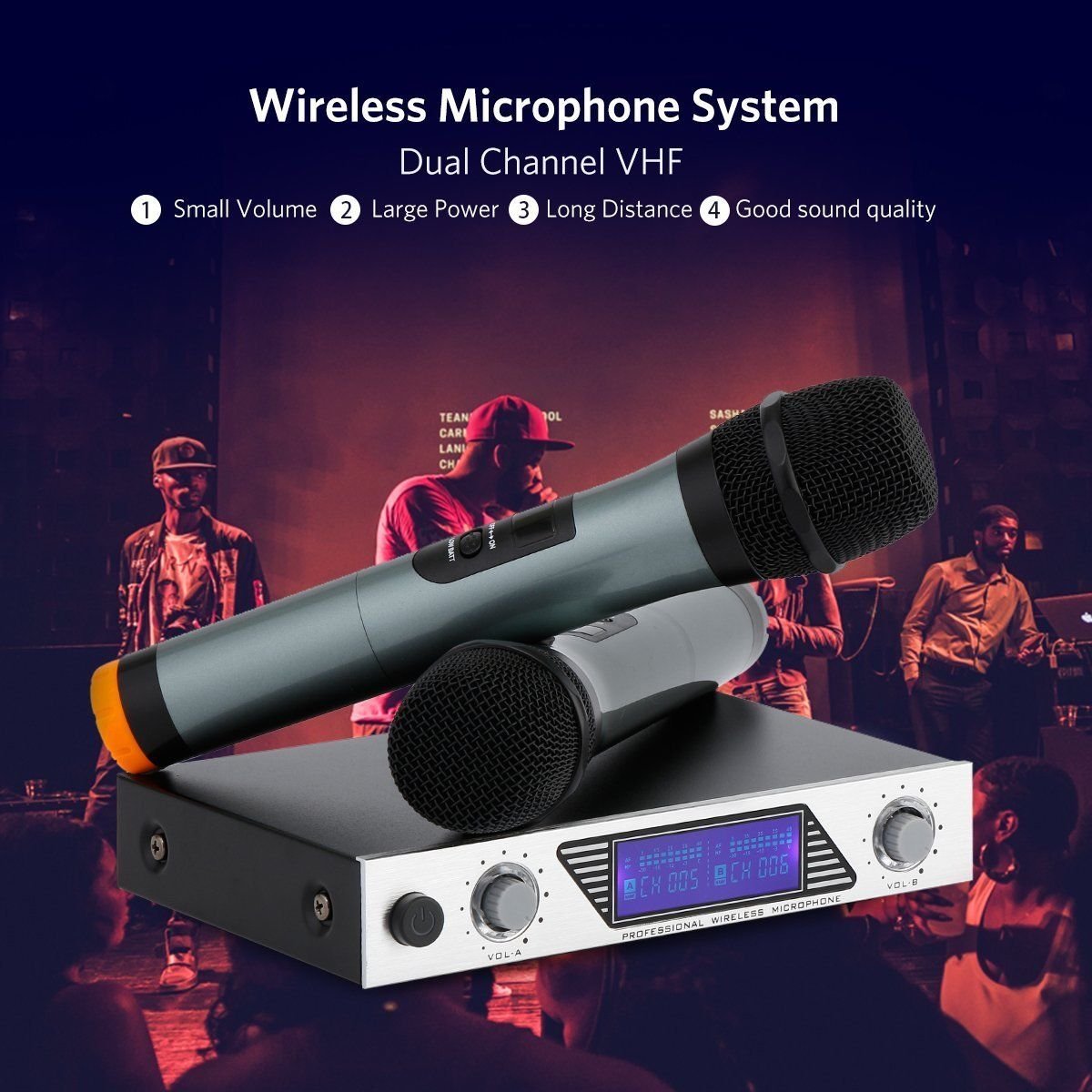 ARCHEER VHF Wireless Microphone System Handheld Professional Home KTV