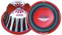 Pyle 12'' 2000 Watt Red Aluminum Cone Die-Cast Subwoofer