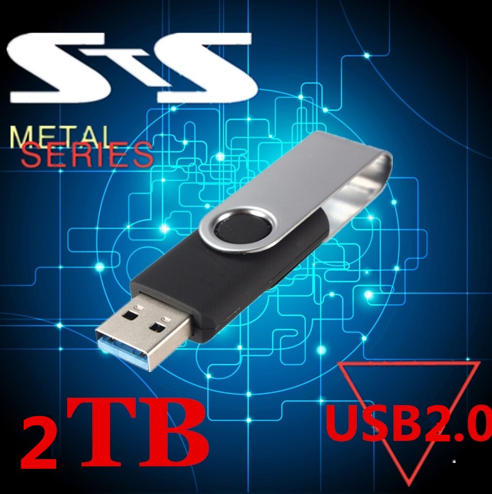 USB 2.0 2TB Flash Pen Drive Falten Lagerung U Disk schlüssel Swivel Speicher Memory Stick