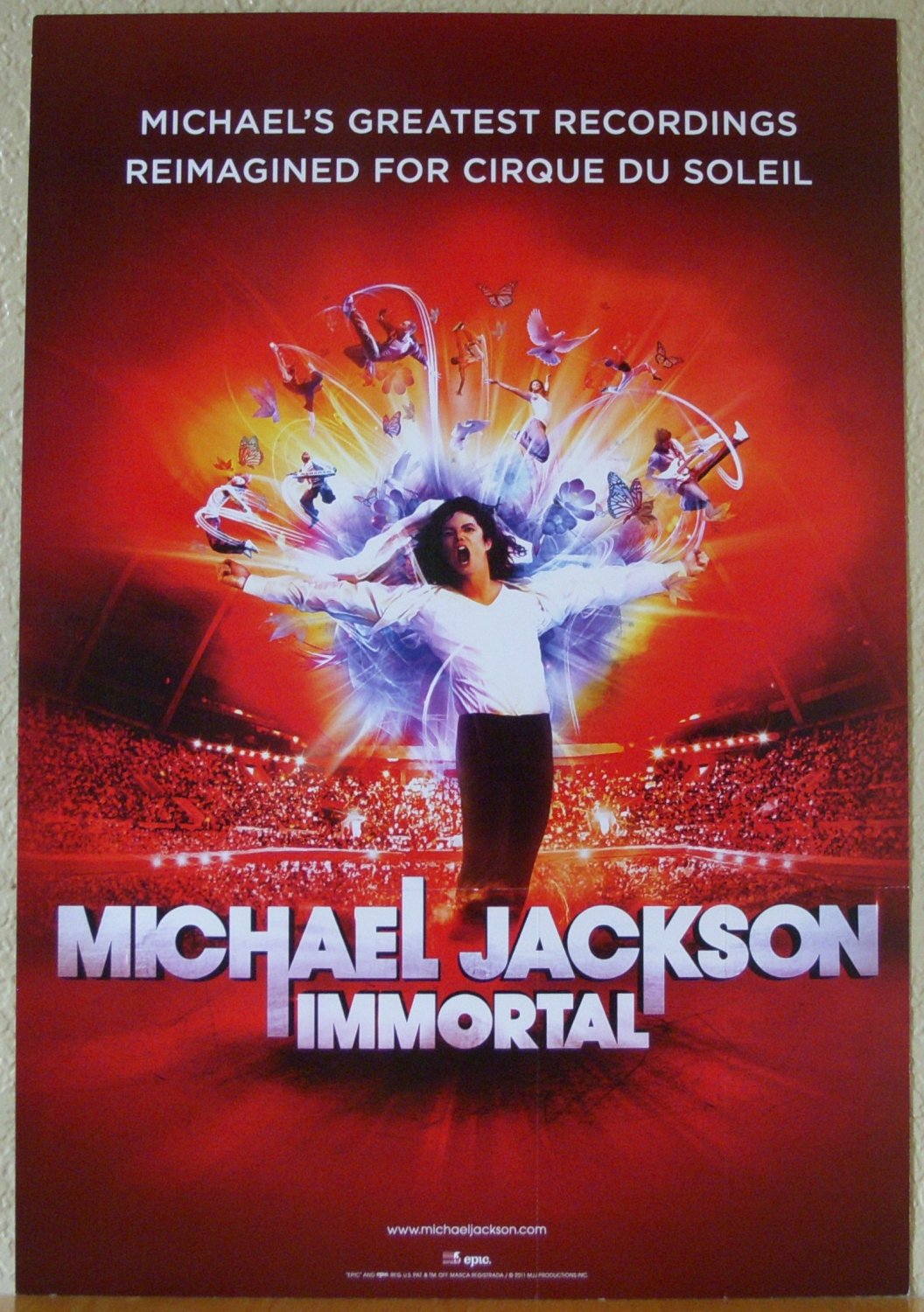 MICHAEL JACKSON Immortal Cirque Du Soleil 2011 US 12" X 17" 2 Sided Promotional Poster