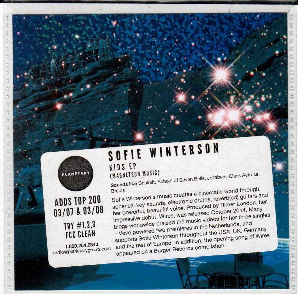 SOFIE WINTERSON Kids EP 2016 US 3 Track Promotional CD EP