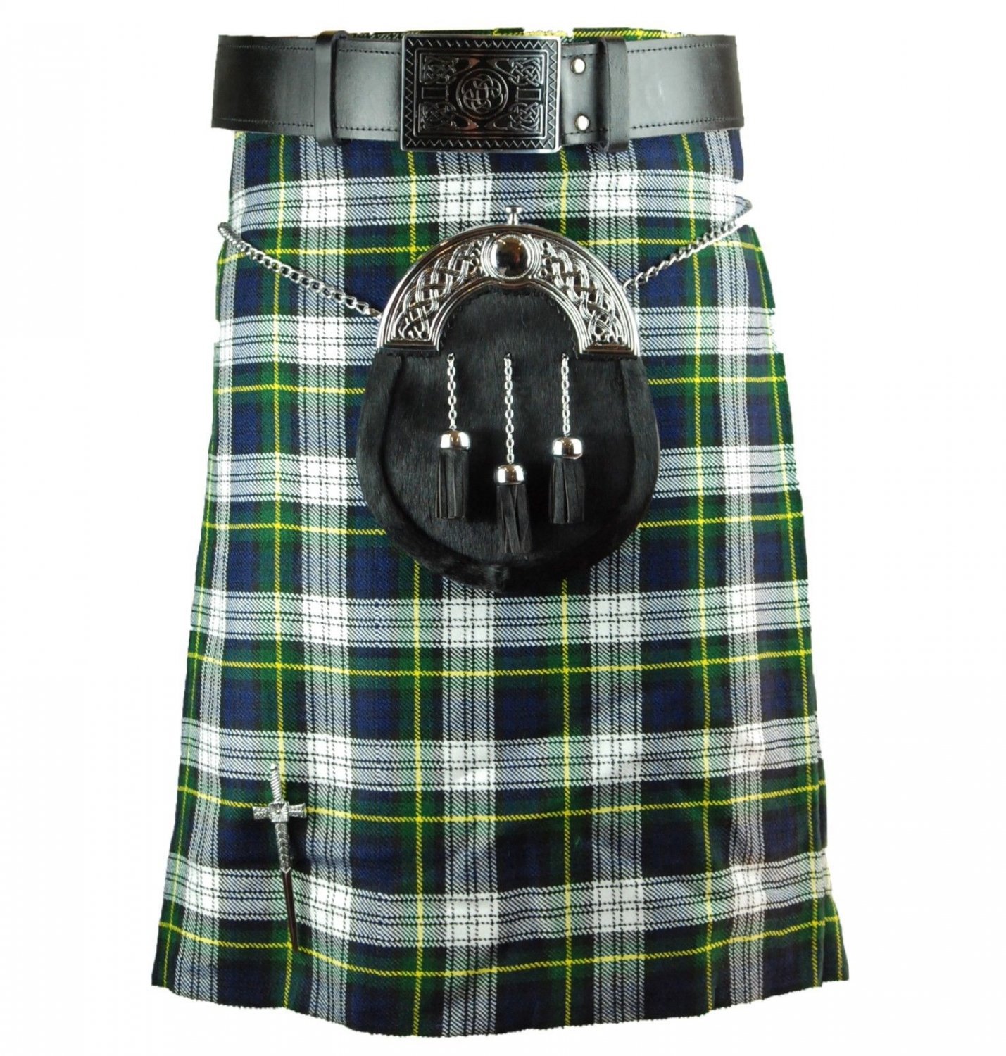 40 Inches Traditional Highland Scottish Dress Gorden Tartan kilt-Skirt