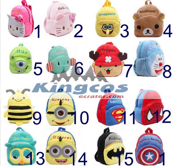 Children's gifts kindergarten boy backpack Plush baby children school bags plush toy bags