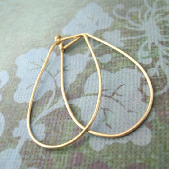 Simple Classic Golden Hoops - medium gold filled earrings