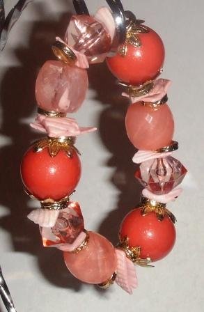 Chunky Peach Bracelet