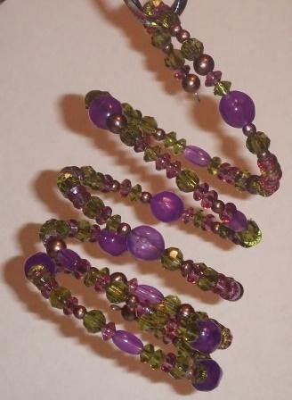 Purple/Green Spiral Bracelet
