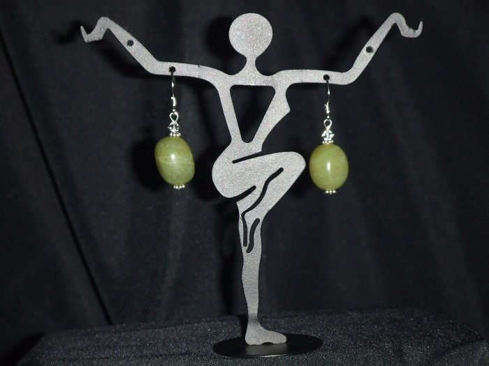 Apple Green Howlite Gemstone Earrings