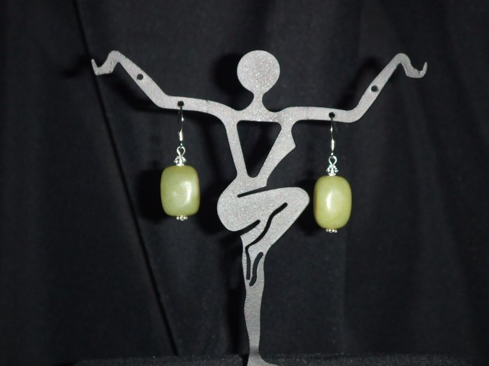 Apple Green Howlite Gemstone Earrings