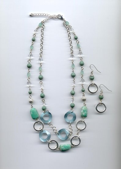 Sea Green Multi Strand Set
