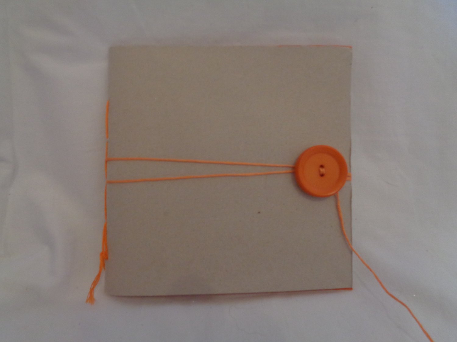 Handmade Notebook - with Orange Button
