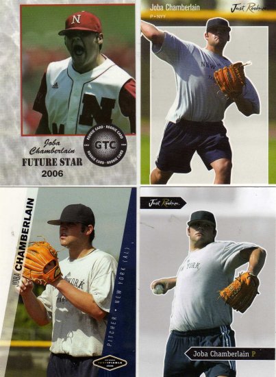 JOBA CHAMBERLAIN ROOKIE LOT 4 DIFFERENT CARDS MINT YANKEES