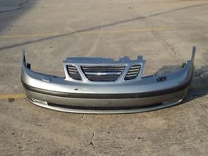 03 SAAB 9-5 FRONT BUMPER COVER W/ABSORBER LH/RH FOG LIGHT HEADLIGHT BRACKETS