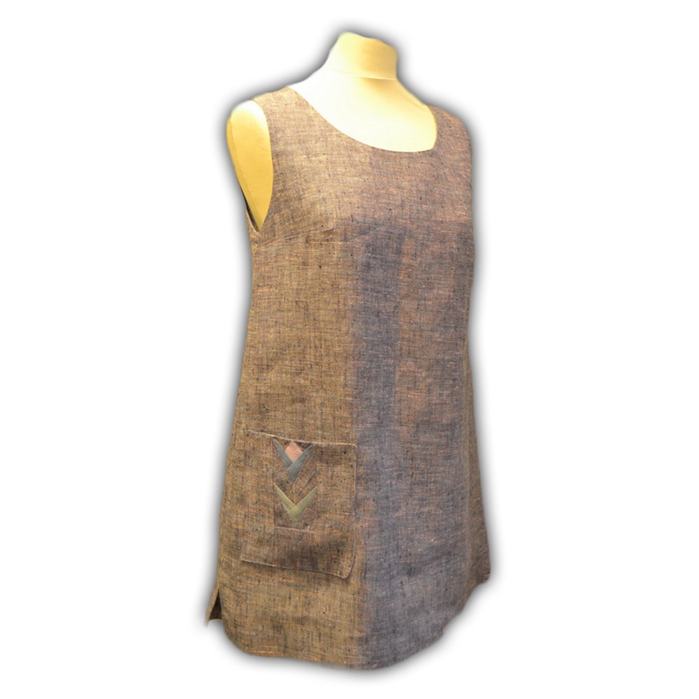 Sandy Linen Pinafore Dress