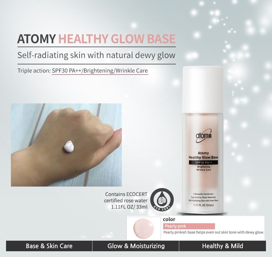 ATOMY Healthy Glow Base 33ml Makeup SPF30 Moisturizing Brightening