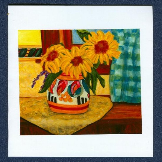 Clarice Cliff Sunny Window ~ Floral Art Notecards