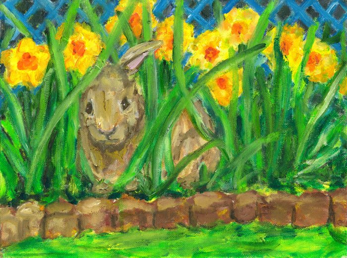 "Spring Peek A Boo" - Art Notecards