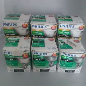 Philips EcoVantage Light bulbs. Mixed Lot 6 Bulbs.