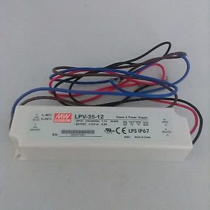 MW Mean Well LPV-35-12 LED Driver 36W 12V IP67 Power Supply