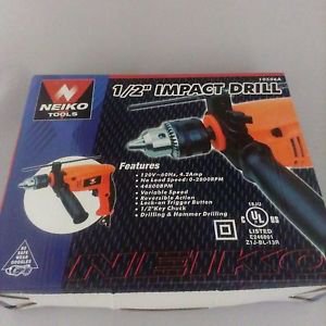 Neiko 10506A 1/2-Inch Reversible Variable Speed Hammer Drill Power Tool