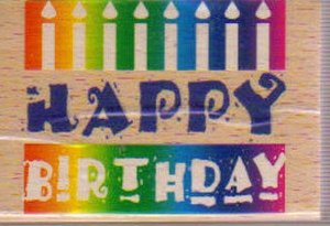 Stamp Craft Happy Birthday Rubber Stamp