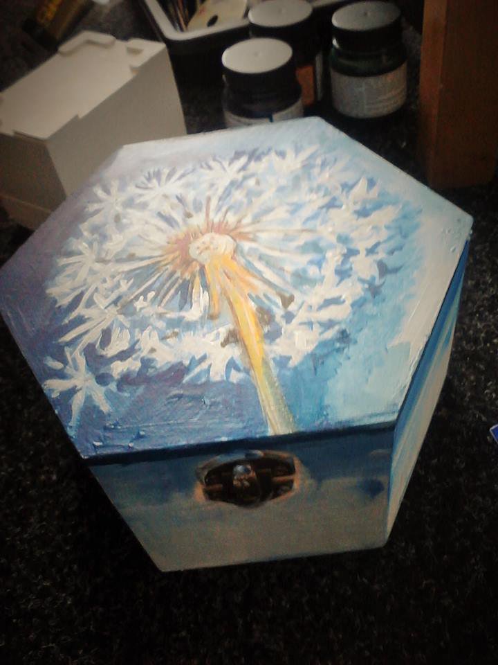 Abstract painted chest