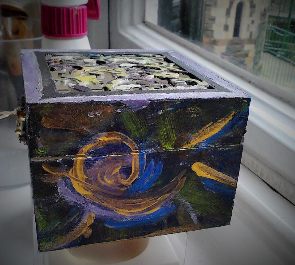 Abstract painted chest