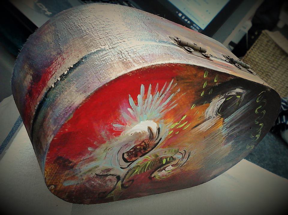 Abstract painted chest