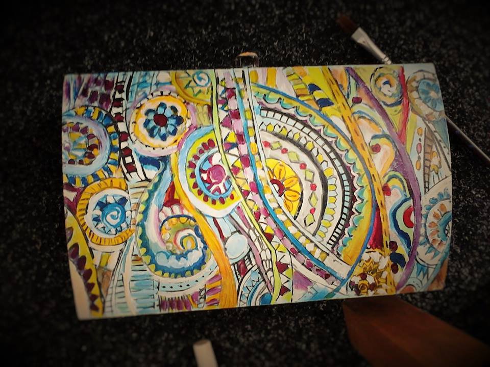 Abstract painted chest