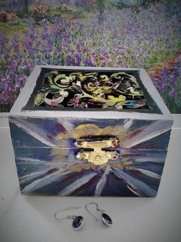 Abstract painted chest