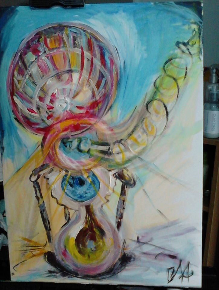Abstract framed painting A3