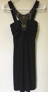 NWT Women's Small Black Maurice's Dress Beaded Neck $44 New