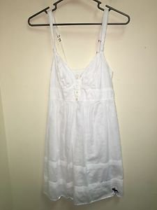 Ladies Abercrombie And Fitch Small White Spaghetti Strap Dress