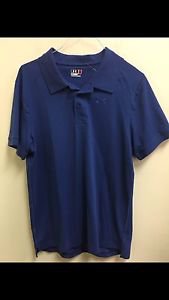 Men's Medium Blue Loose Under Armour Short Sleeve Polo Shirt
