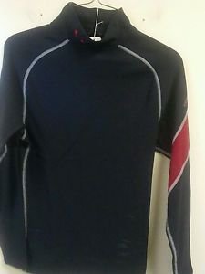 Mens Small Black/Red Under Armour Long Sleeve Mock Shirt