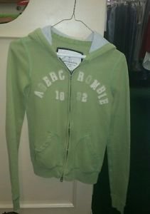Women's Abercrombie and Fitch green zip up hoodie size large