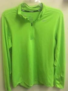 Men's Small Nike Dri Fit Pullover Half Zip Neon Green Shirt