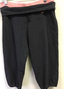 Womens Small Grey Nike Dri Fit Crop Capris Sweatpants