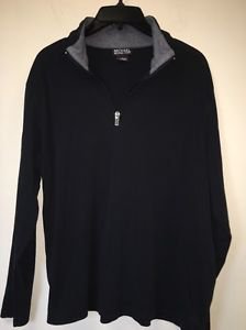 Men's Large Black Michael Kors Pullover Half Zip Long Sleeve Shirt
