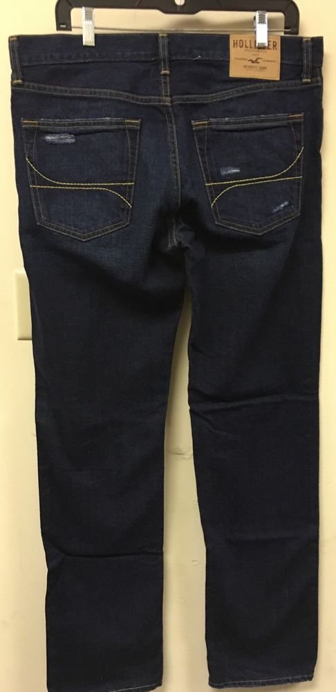 Nwot Men's 32/32 Hollister Jeans Classic Straight Dark Wash