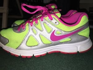 NIKE GIRLS REVOLUTION 2 GS 4Y VOLT/PINK,555090 761