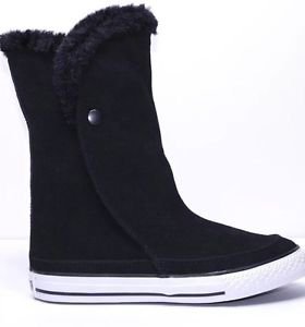 626052c Converse Chuck CT Black High Top Beverly Boot Fur Boots Size 4Y Nwot