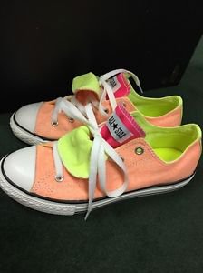Converse Double Tongue Neon Orange Yellow and Pink 637348F Sz 4 (fits Womens 6)