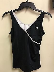 Under Armour Medium Black Tank Top W Built In White Bra