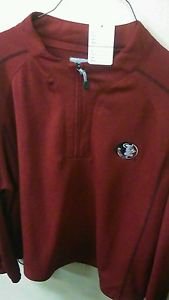 Mens Maroon Florida State Crew Neck Long Sleeve Half Zip Sweatshirt Large